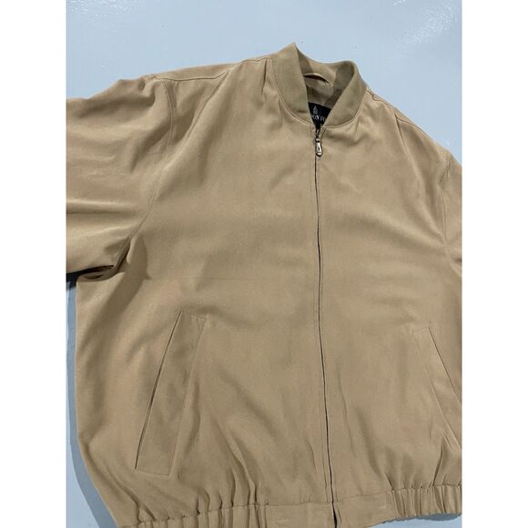 London Fog Mens Xl Reg microfiber khaki zip front jacket - Picture 3 of 5